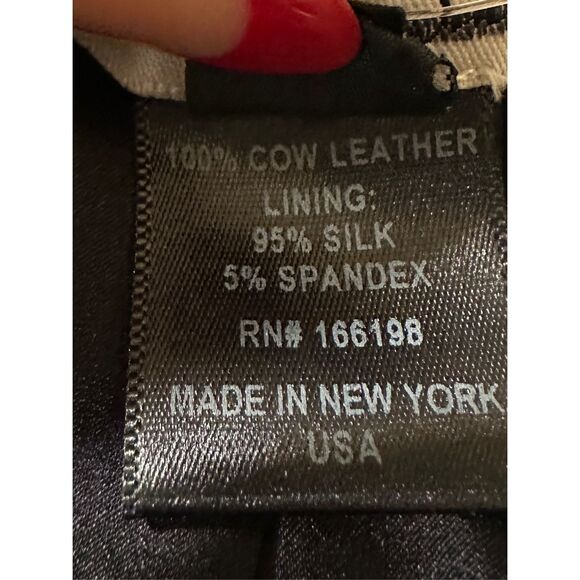 NWT LaQuan Smith Cropped leather jacket Size S $2295 - Picture 12 of 13